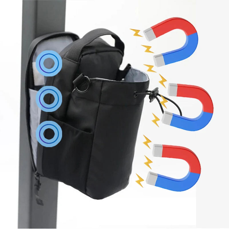 Magnetic Gym Bag Large Capacity Phone Pocket Water Bottle Pouch