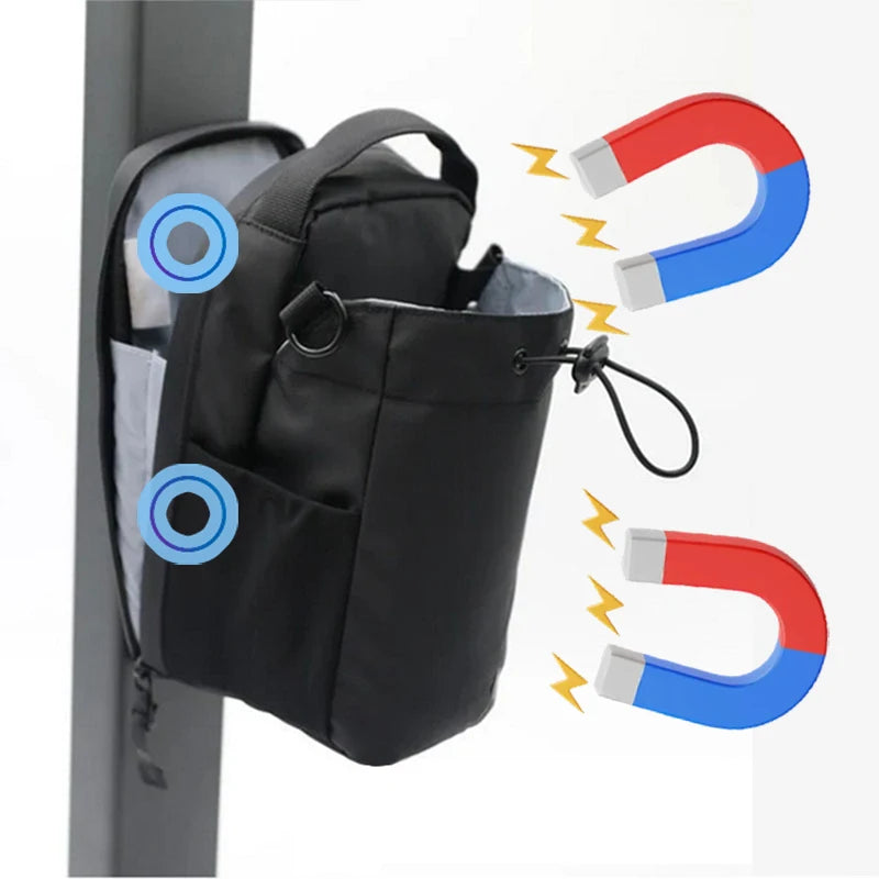 Magnetic Gym Bag Large Capacity Phone Pocket Water Bottle Pouch