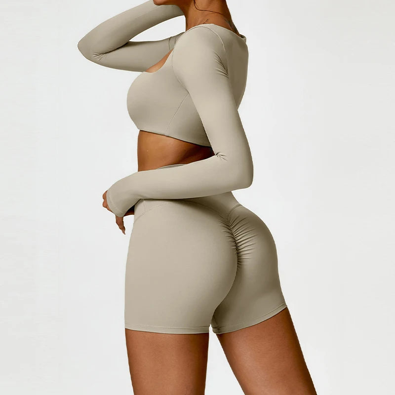 Women Tracksuit 2PCS Yoga Suit Quick Dry Gym Running Set