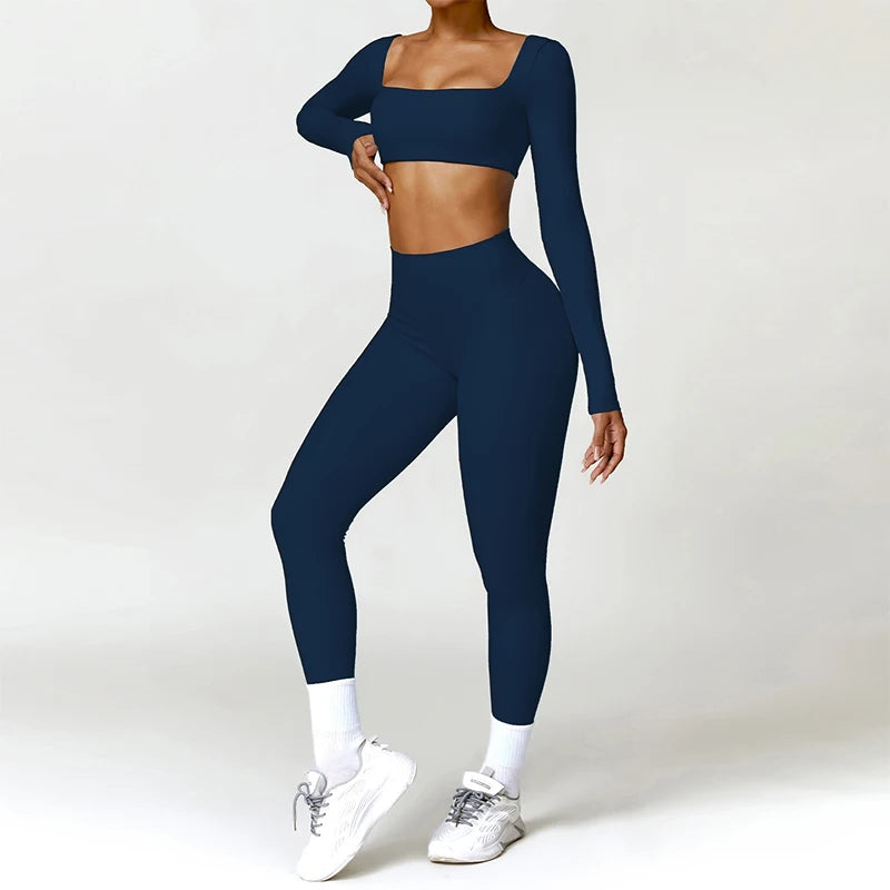 Women Tracksuit 2PCS Yoga Suit Quick Dry Gym Running Set