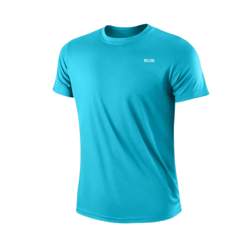 Summer Mens Quick Dry Running Shirts for Men - Oversized Short Sleeve Fitness Gym T-Shirts
