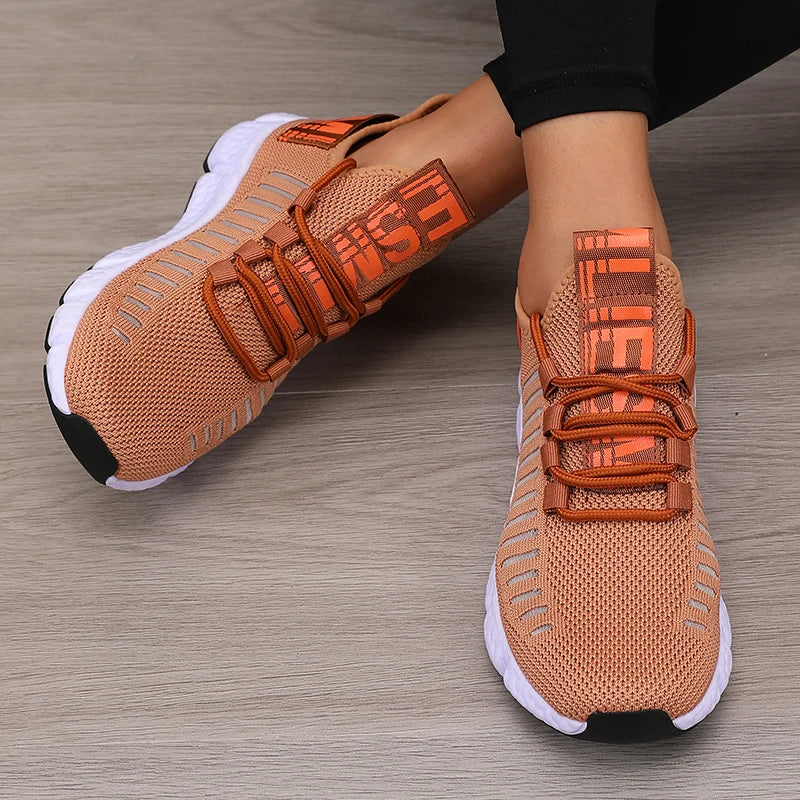 Women's Sports Shoes Mesh Lightweight Breathable Walking Flats