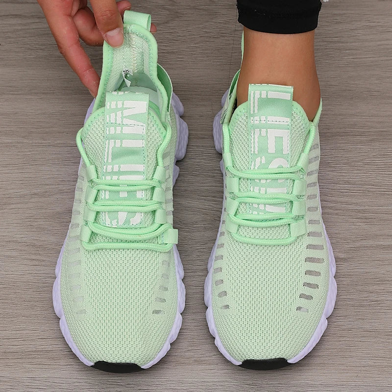 Women's Sports Shoes Mesh Lightweight Breathable Walking Flats
