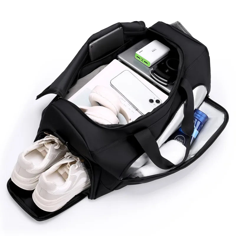 Sports Gym Bag Large Capacity Travel Duffel Shoes Storage