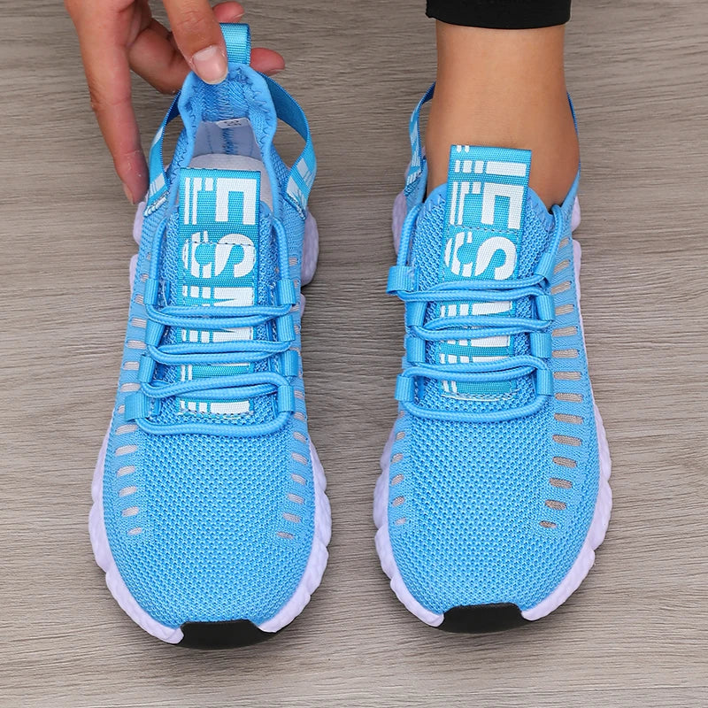 Women's Sports Shoes Mesh Lightweight Breathable Walking Flats