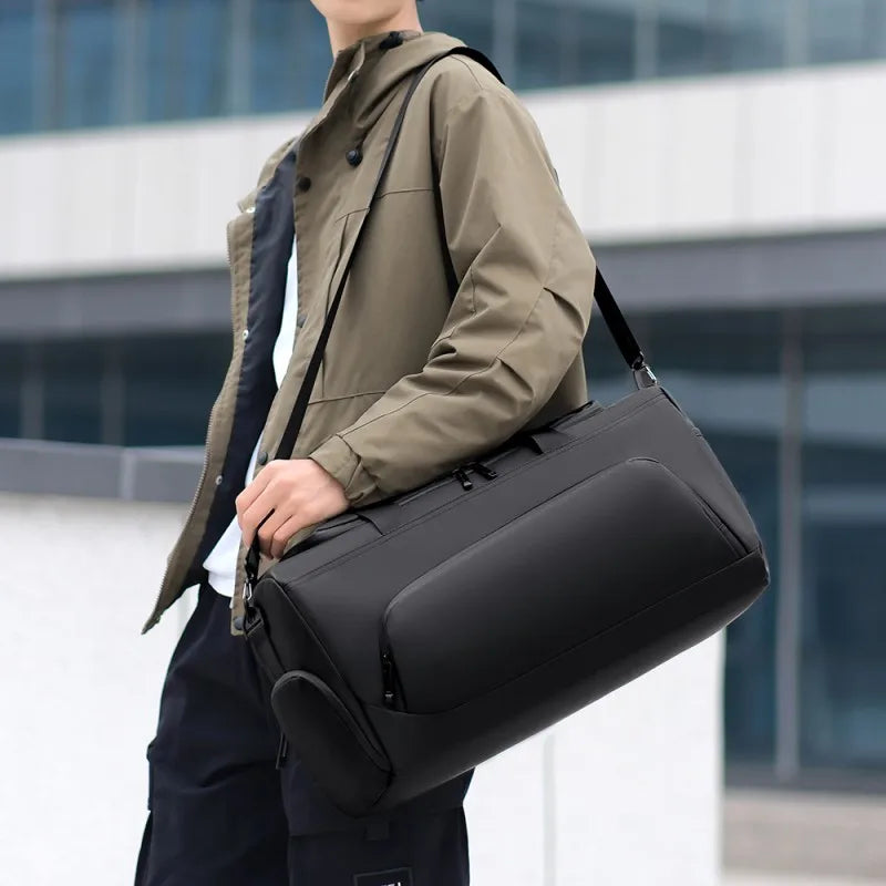 Sports Gym Bag Large Capacity Travel Duffel Shoes Storage