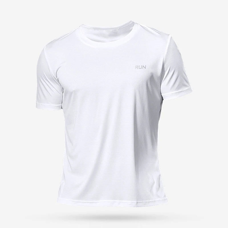 Summer Mens Quick Dry Running Shirts for Men - Oversized Short Sleeve Fitness Gym T-Shirts