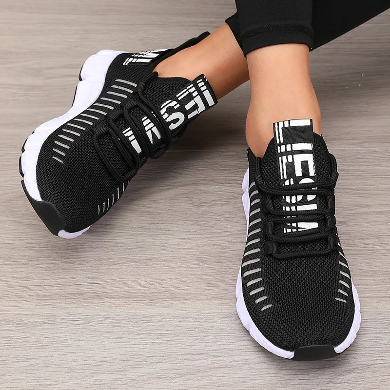 Women's Sports Shoes Mesh Lightweight Breathable Walking Flats