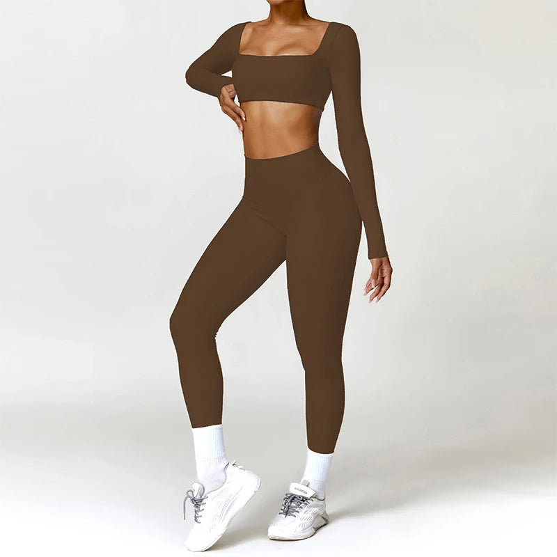 Women Tracksuit 2PCS Yoga Suit Quick Dry Gym Running Set