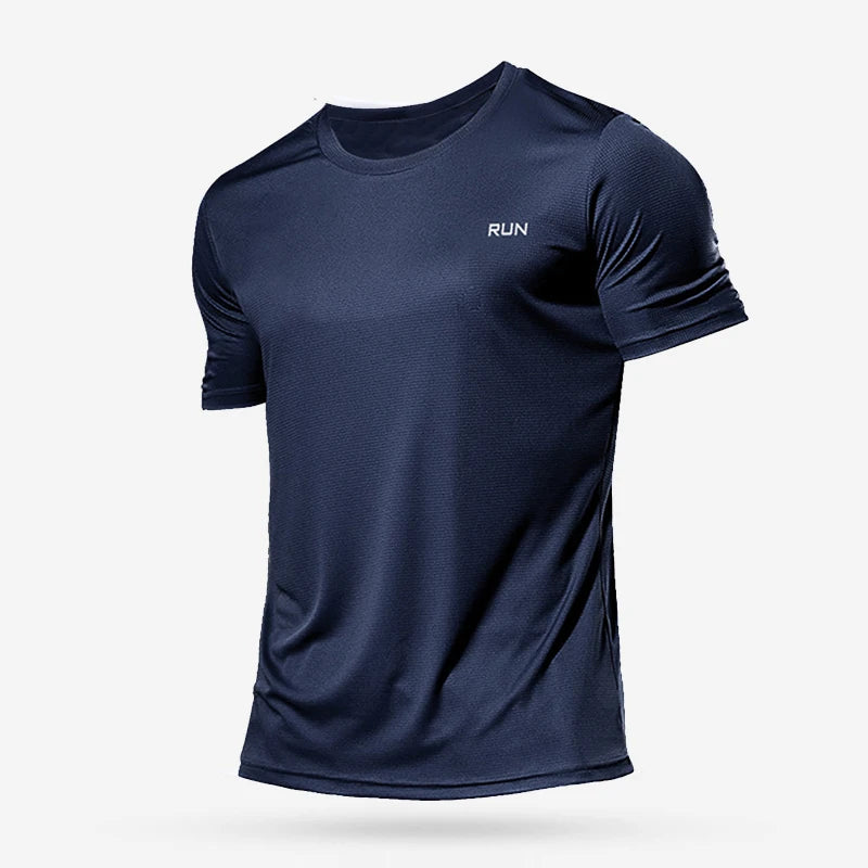 Summer Mens Quick Dry Running Shirts for Men - Oversized Short Sleeve Fitness Gym T-Shirts