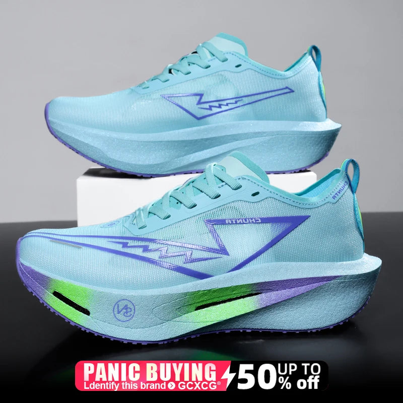 Running Shoes Carbon Board Marathon Breathable Lightweight Sneakers