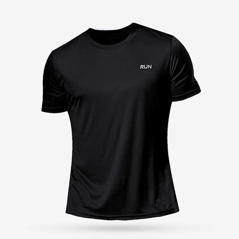 Summer Mens Quick Dry Running Shirts for Men - Oversized Short Sleeve Fitness Gym T-Shirts
