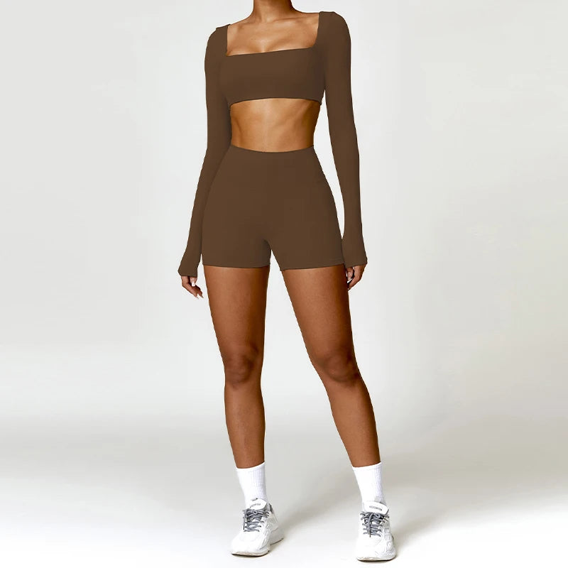 Women Tracksuit 2PCS Yoga Suit Quick Dry Gym Running Set