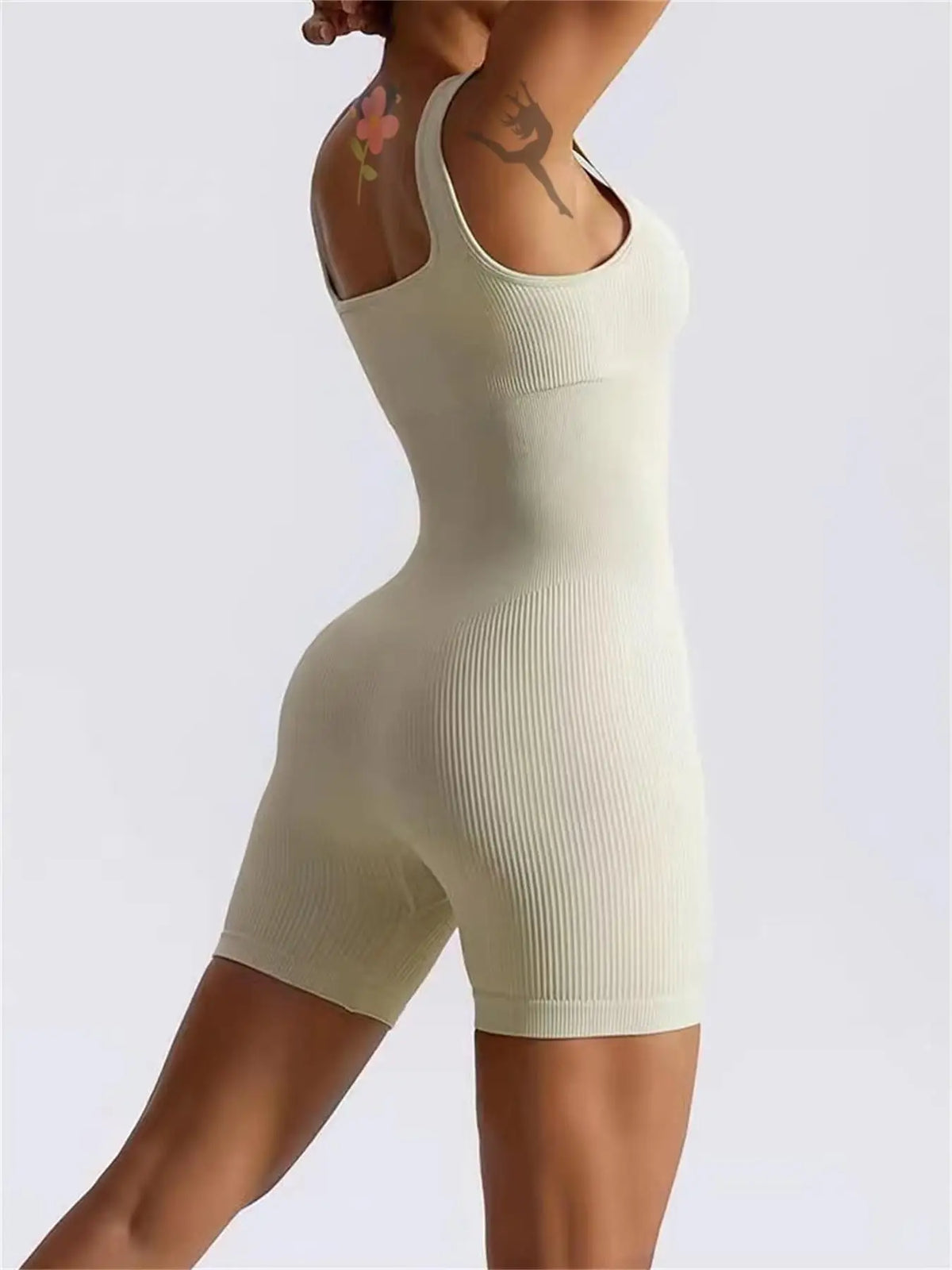 Women's Yoga Set Short Tracksuit Gym Workout Fitness Bodysuit