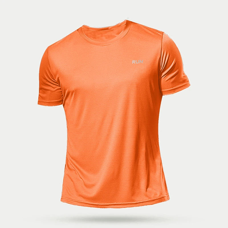 Summer Mens Quick Dry Running Shirts for Men - Oversized Short Sleeve Fitness Gym T-Shirts