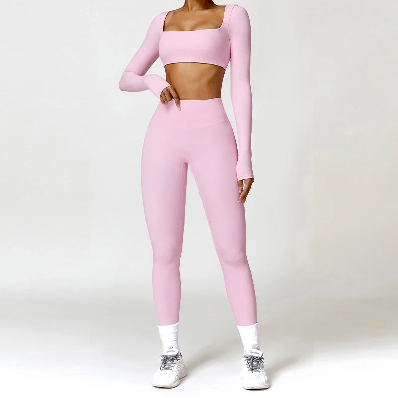 Women Tracksuit 2PCS Yoga Suit Quick Dry Gym Running Set
